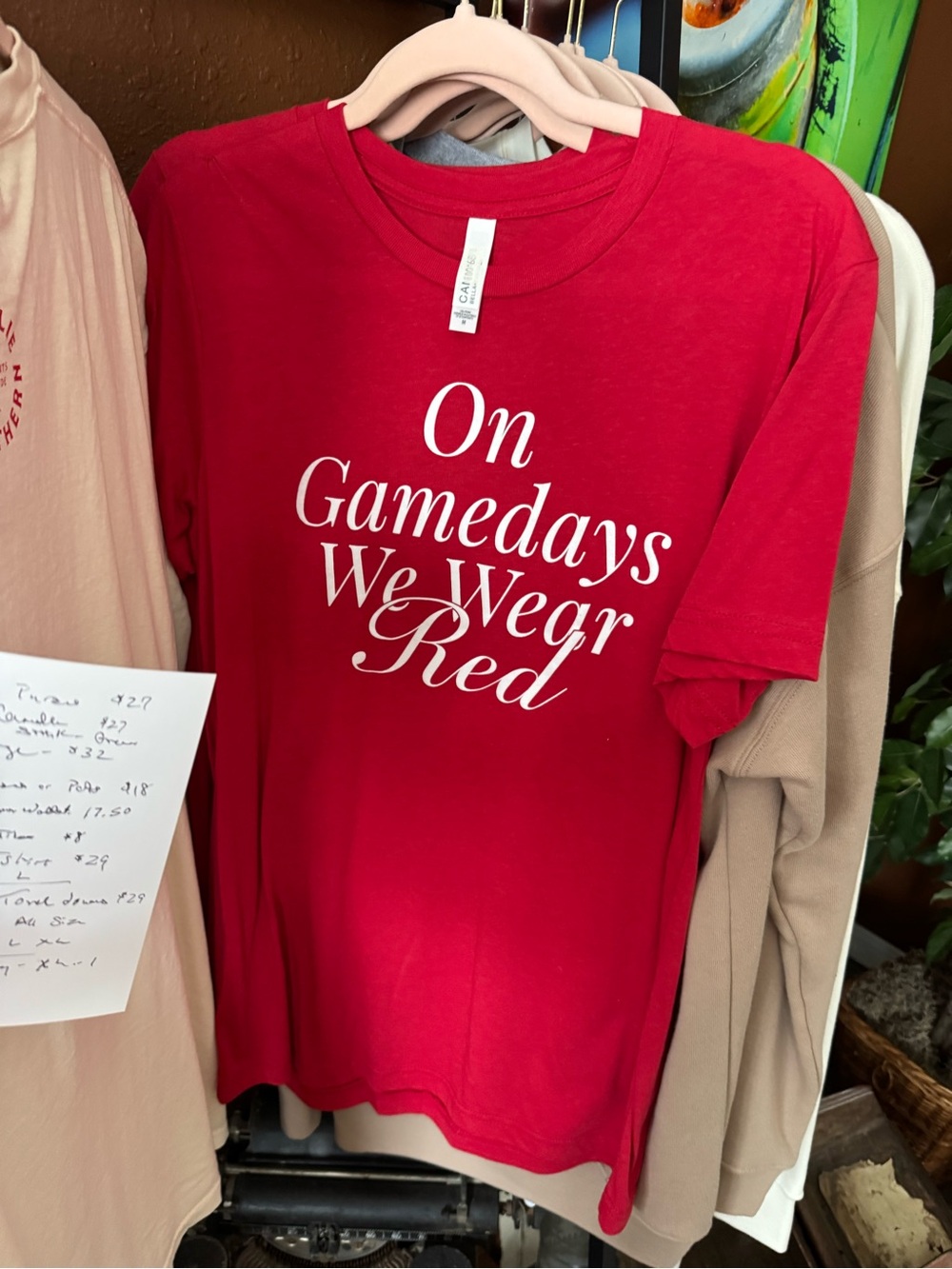 Bella Canvas Red 'On Gamedays We Wear Red' Graphic Tee